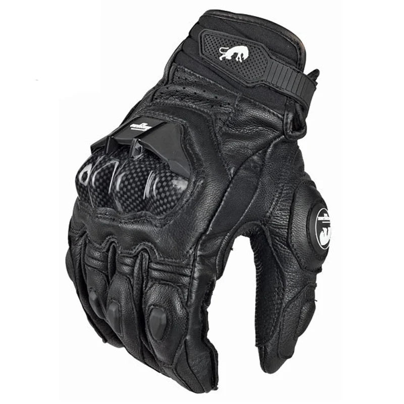 Genuine Leather Racing Motorcycle Gloves – Durable, Comfortable & Suitable for Summer and Winter