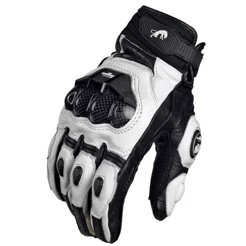 Genuine Leather Racing Motorcycle Gloves – Durable, Comfortable & Suitable for Summer and Winter