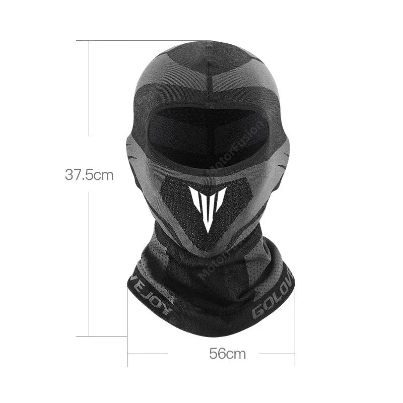Balaclava de motociclismo com proteção completa para o pescoço, respirável, ideal para o outono/inverno.