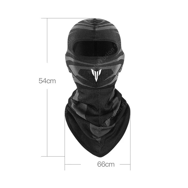 Balaclava de motociclismo com proteção completa para o pescoço, respirável, ideal para o outono/inverno.