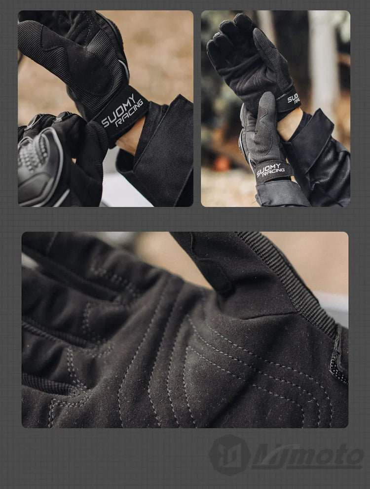 SUOMY Motorcycle Touch Screen Gloves – Wear-Resistant, Anti-Slip & Comfortable for Daily Riding