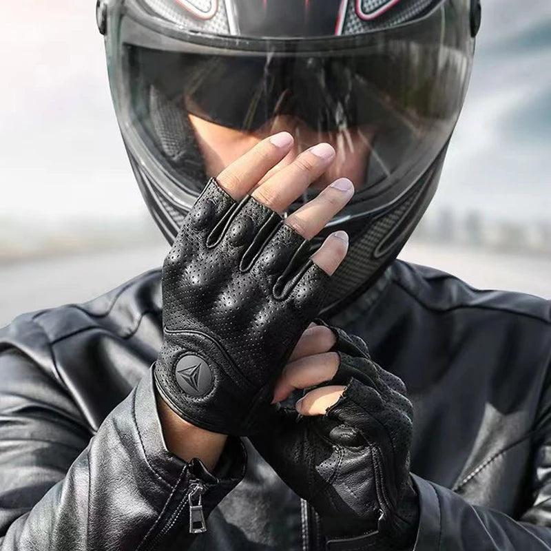 Summer Fingerless Motorcycle Gloves – Breathable, Lightweight & Anti-Slip Riding Gear