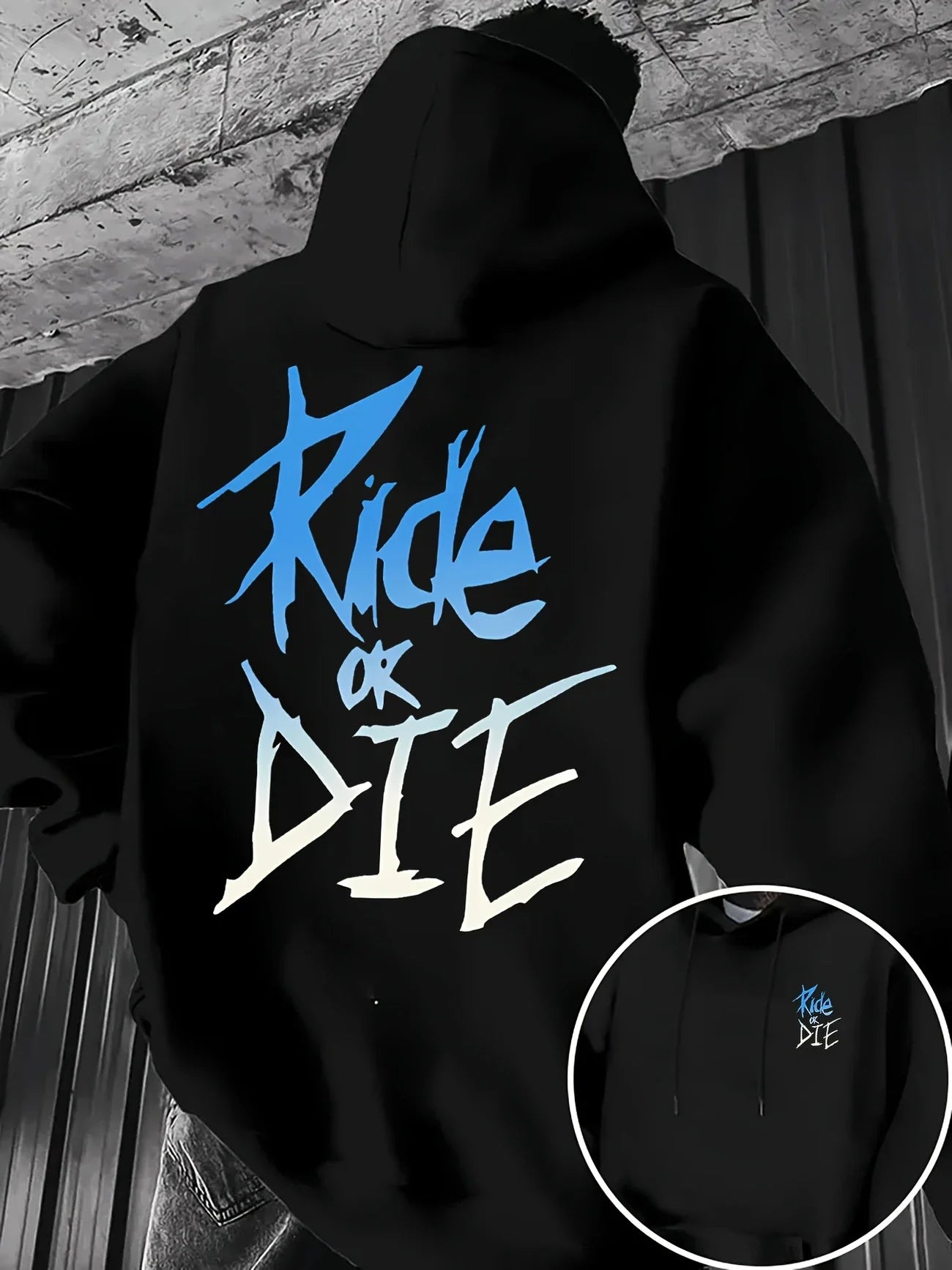 RIDE OR DIE Graffiti Sweatshirt – Urban Streetwear Pullover for Motorcycle and Lifestyle Fans
