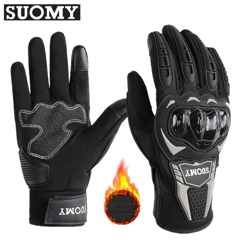 SUOMY Winter Waterproof Motorcycle Gloves – Touch Screen, Full Protection & Thermal Comfort