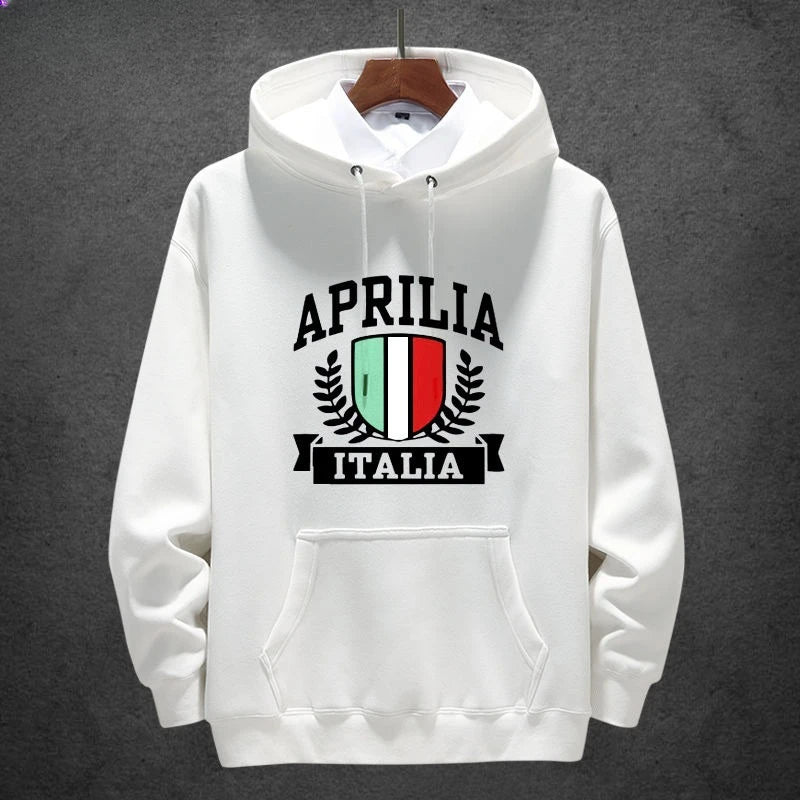 Aprilia Italy Motorcycle Hoodie – Unisex Heavy Locomotive Style Pullover for Autumn and Winter