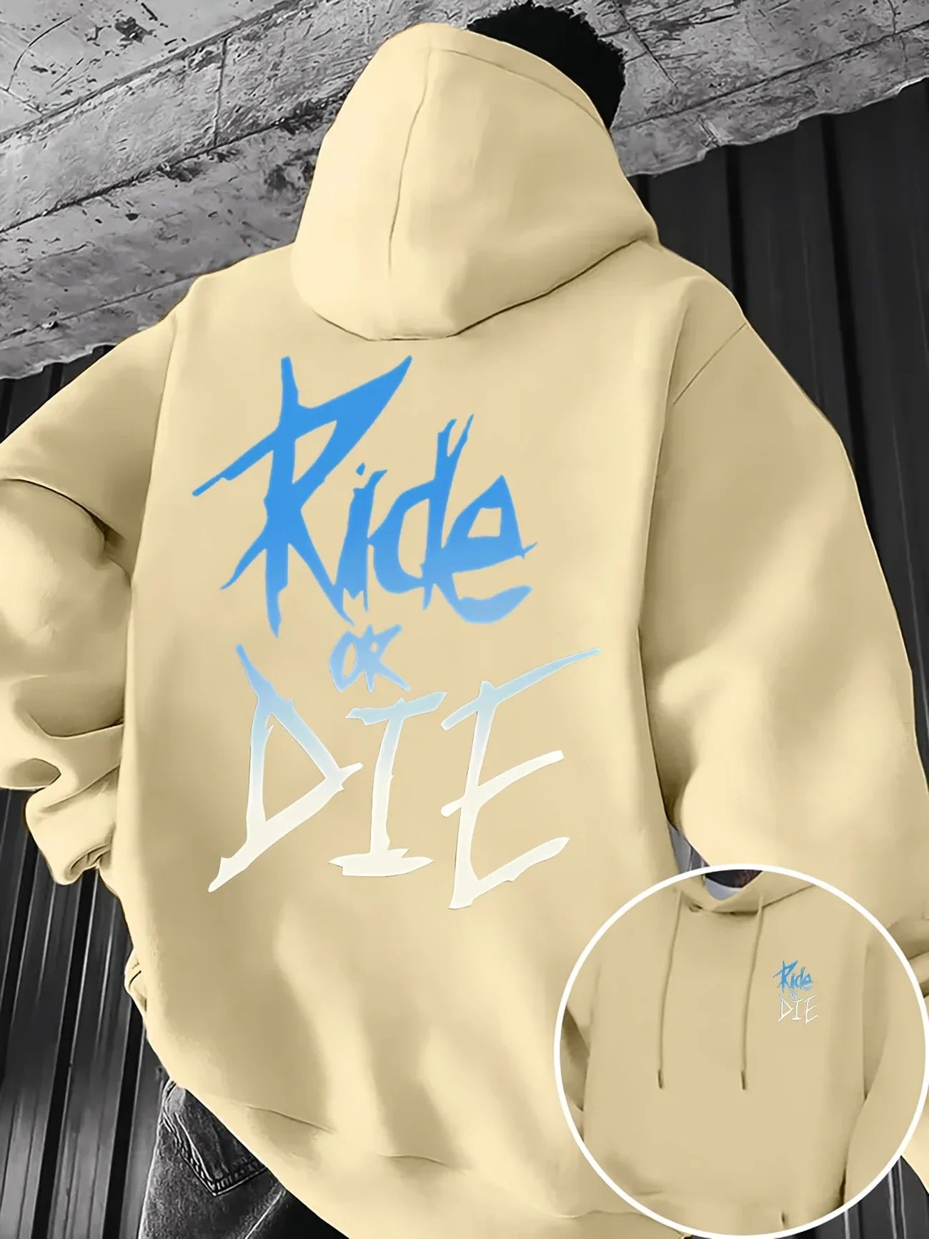 RIDE OR DIE Graffiti Sweatshirt – Urban Streetwear Pullover for Motorcycle and Lifestyle Fans