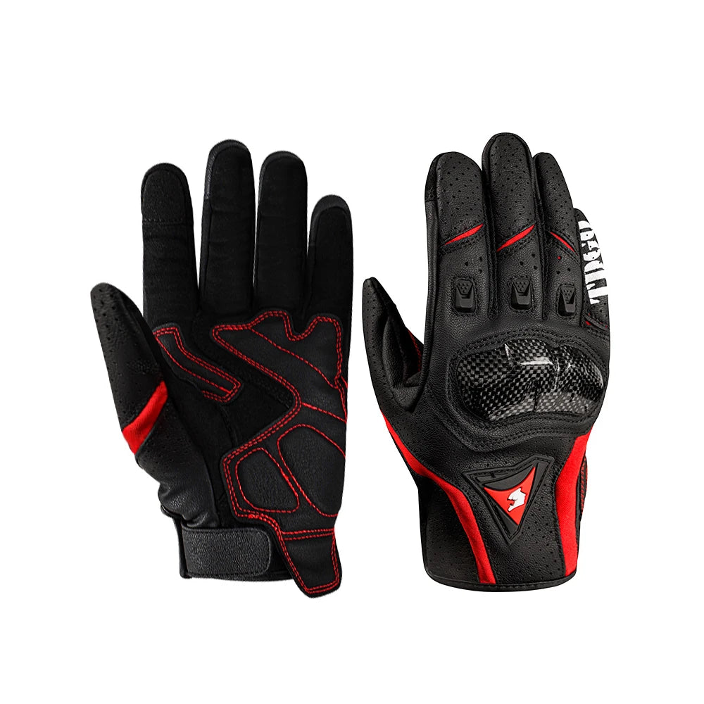 Summer Motorcycle Gloves with Carbon Protection – Breathable, Anti-Slip & All-Season Ready