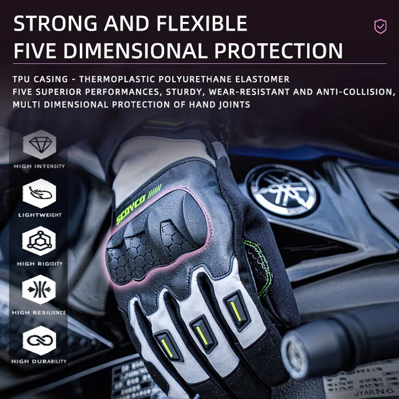 SCOYCO Winter Motorcycle Gloves – Waterproof, Touch Screen & Reinforced Protection (Men’s & Women’s Sizes)