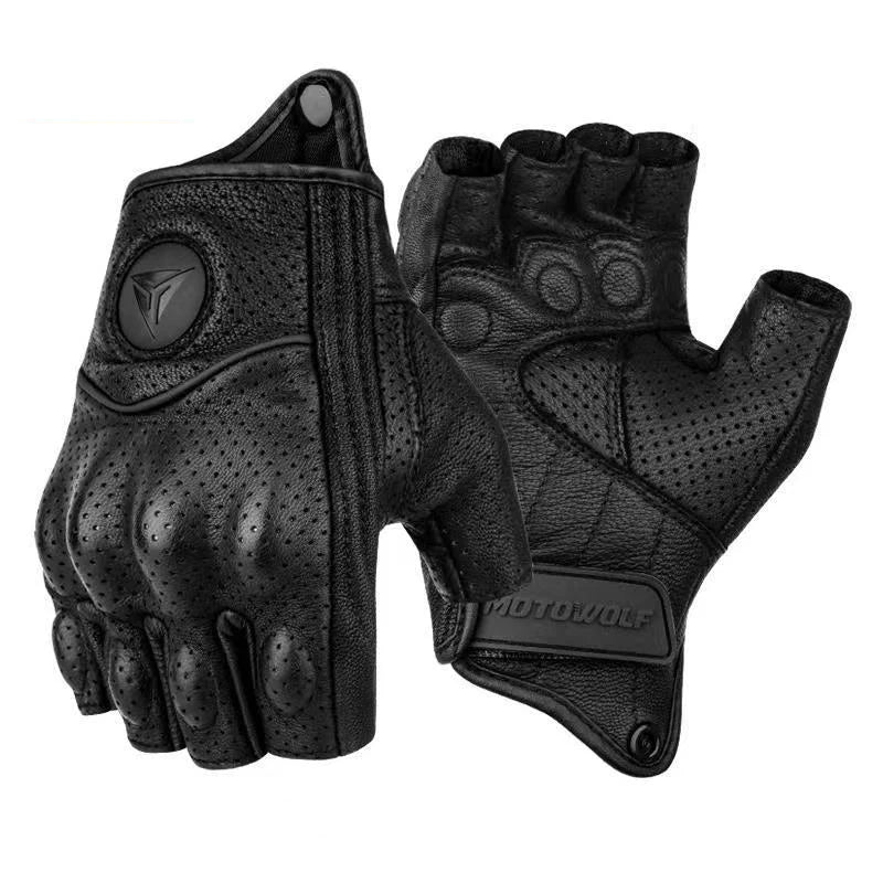 Summer Fingerless Motorcycle Gloves – Breathable, Lightweight & Anti-Slip Riding Gear