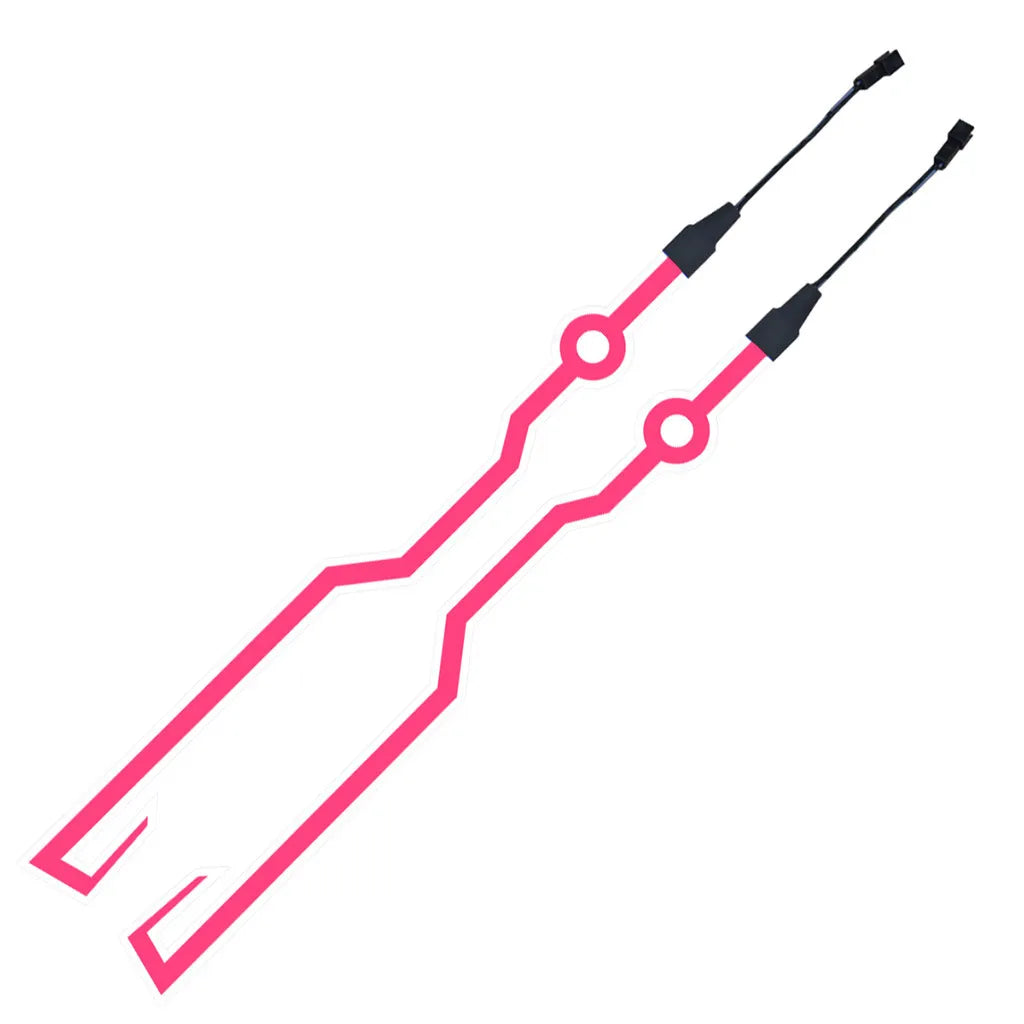 2pcs LED Helmet Strip Neon Light DIY Adhesive for Night Riding