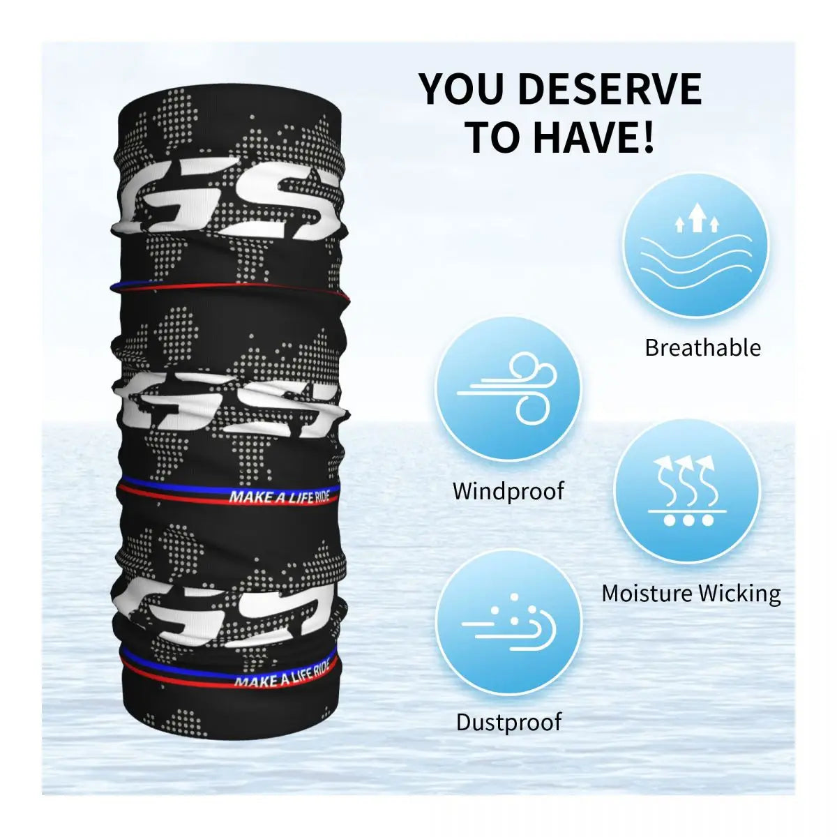 Bandana multifuncional para pescoço de moto GS Adventure