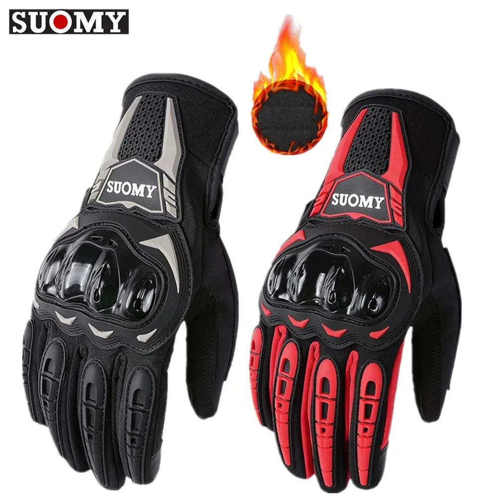 SUOMY Winter Waterproof Motorcycle Gloves – Touch Screen, Full Protection & Thermal Comfort