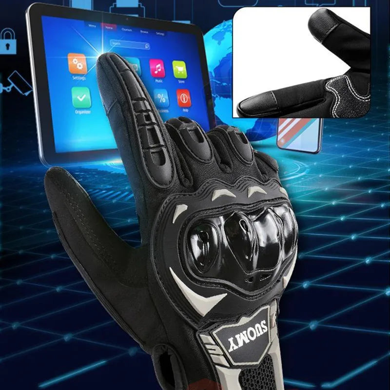 SUOMY Winter Waterproof Motorcycle Gloves – Touch Screen, Full Protection & Thermal Comfort