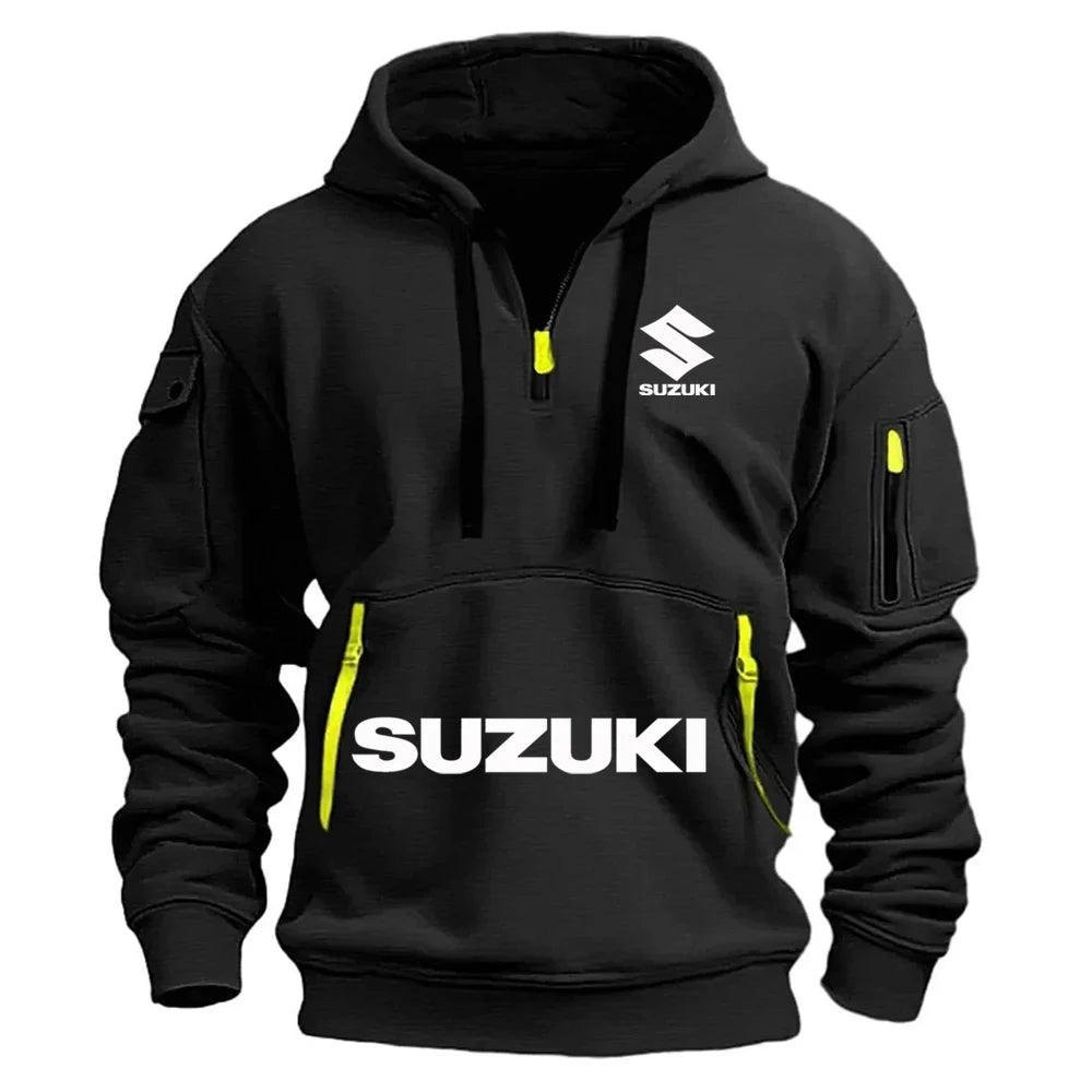 Suzuki Men’s Hoodie – Casual Autumn & Winter Motorcycle Sweatshirt
