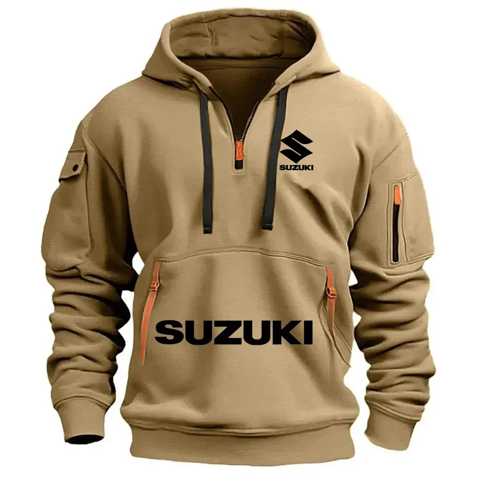 Suzuki Men’s Hoodie – Casual Autumn & Winter Motorcycle Sweatshirt