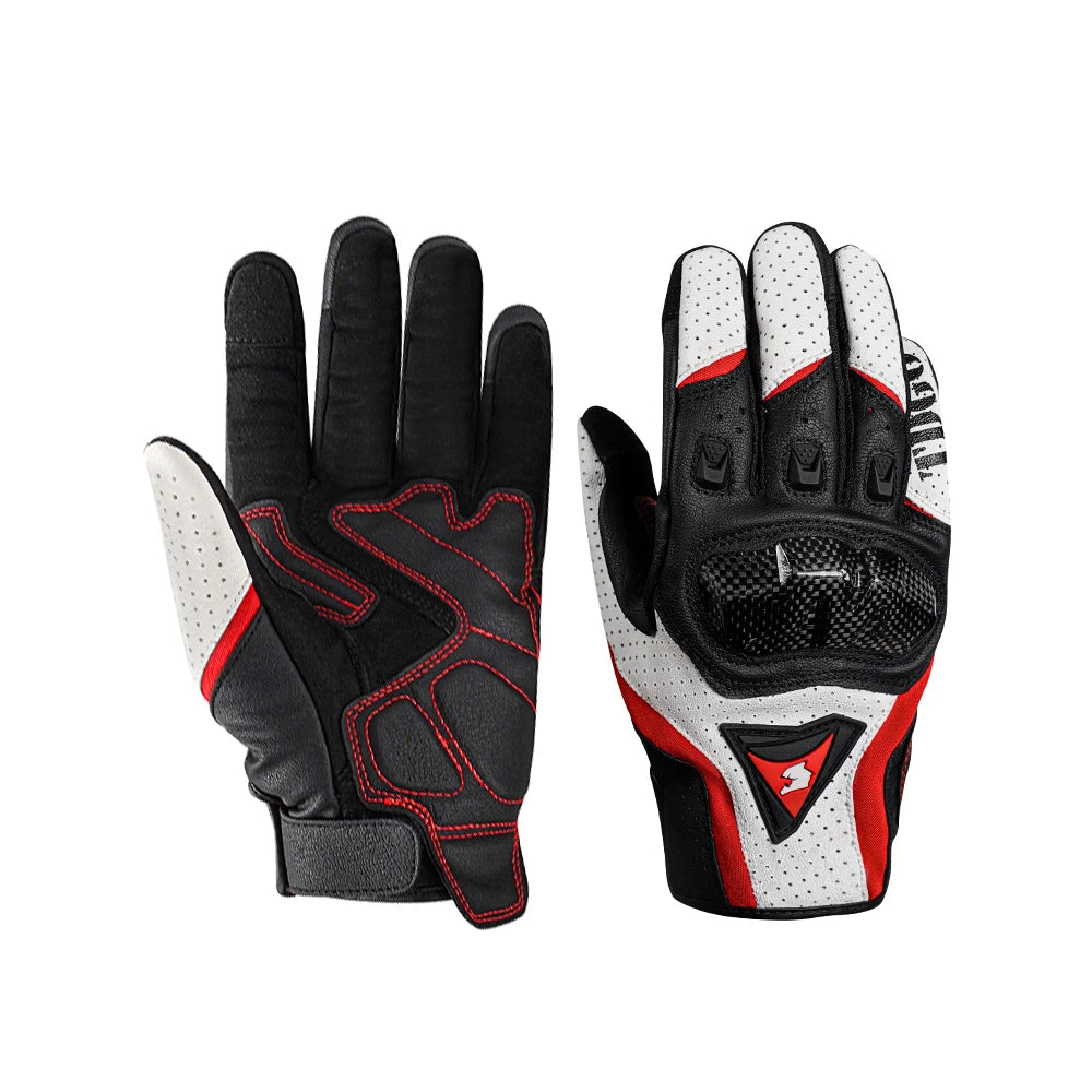 Summer Motorcycle Gloves with Carbon Protection – Breathable, Anti-Slip & All-Season Ready