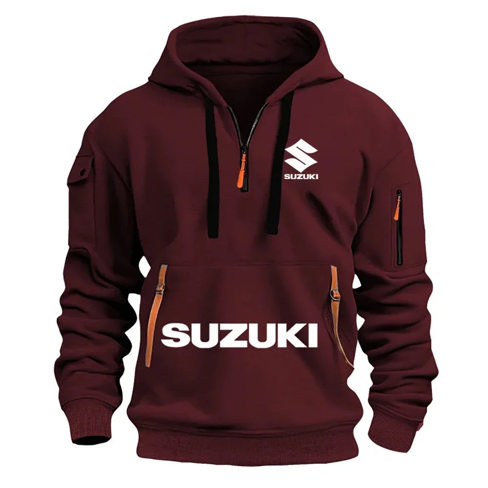 Suzuki Men’s Hoodie – Casual Autumn & Winter Motorcycle Sweatshirt