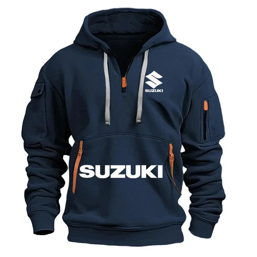 Suzuki Men’s Hoodie – Casual Autumn & Winter Motorcycle Sweatshirt