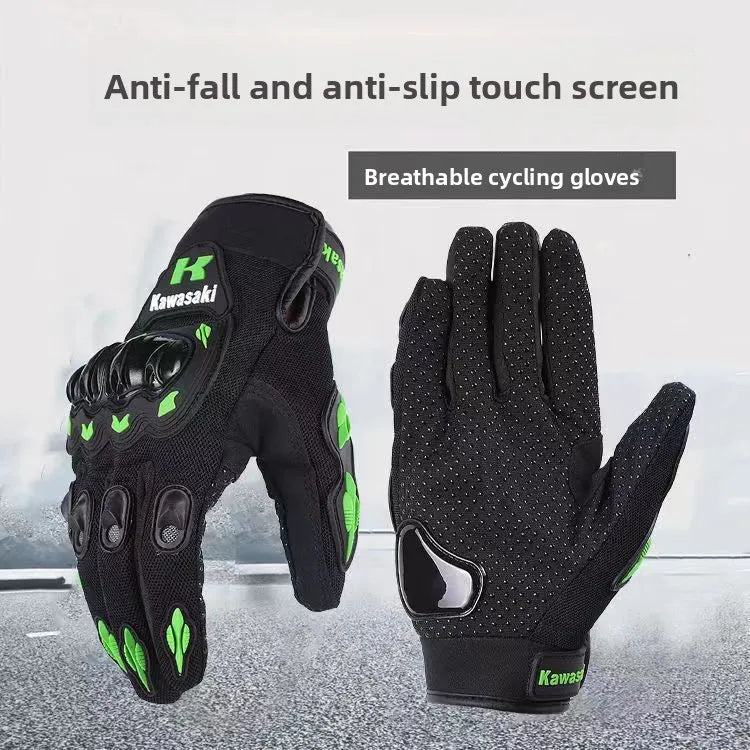 Kawasaki 4 Season Motorcycle Gloves – Comfort, Protection and Grip All Year Long