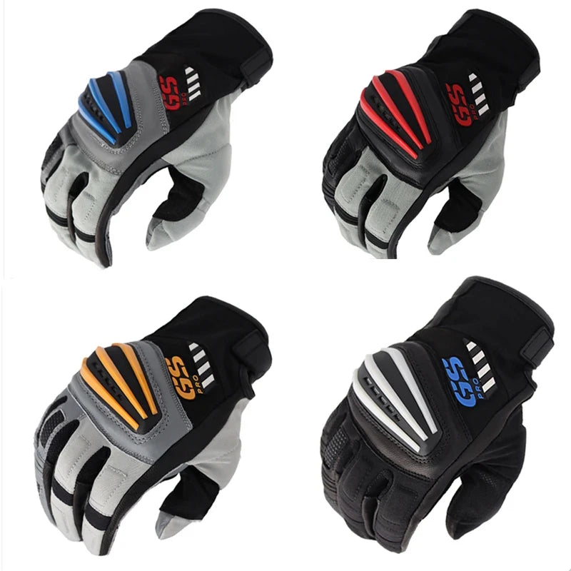 Rallye 3 GS Leather Motorcycle Gloves – Premium Protection, Adventure Style & Unisex Comfort