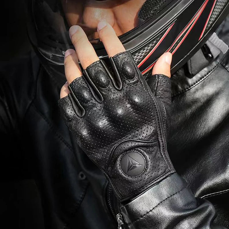 Summer Fingerless Motorcycle Gloves – Breathable, Lightweight & Anti-Slip Riding Gear