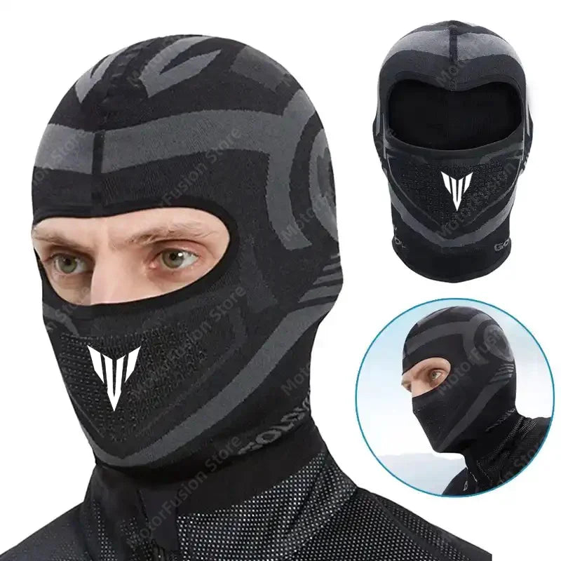 Balaclava de motociclismo com proteção completa para o pescoço, respirável, ideal para o outono/inverno.