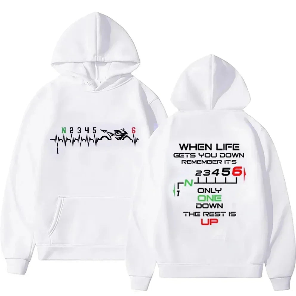 Unisex Biker Heartbeat 1N23456 Sweatshirt – Casual Motorcycle-Inspired Pullover