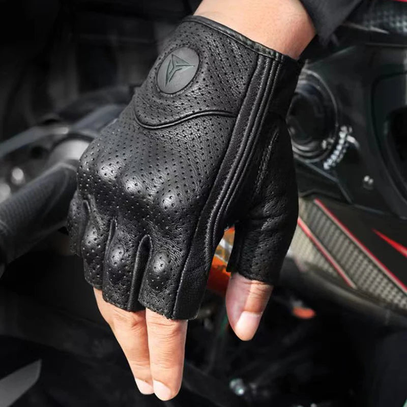 Summer Fingerless Motorcycle Gloves – Breathable, Lightweight & Anti-Slip Riding Gear