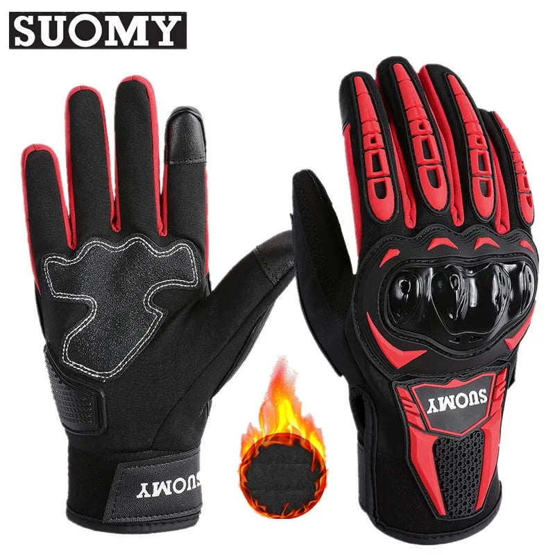 SUOMY Winter Waterproof Motorcycle Gloves – Touch Screen, Full Protection & Thermal Comfort