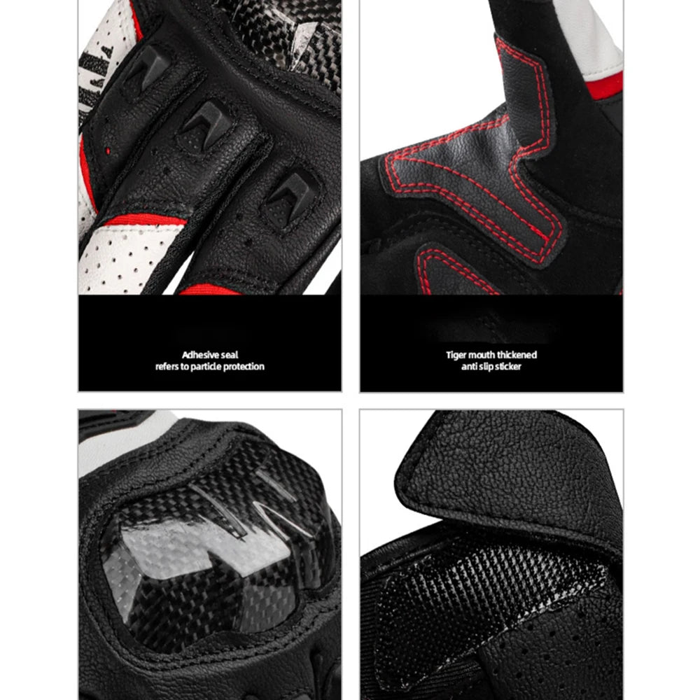 Summer Motorcycle Gloves with Carbon Protection – Breathable, Anti-Slip & All-Season Ready