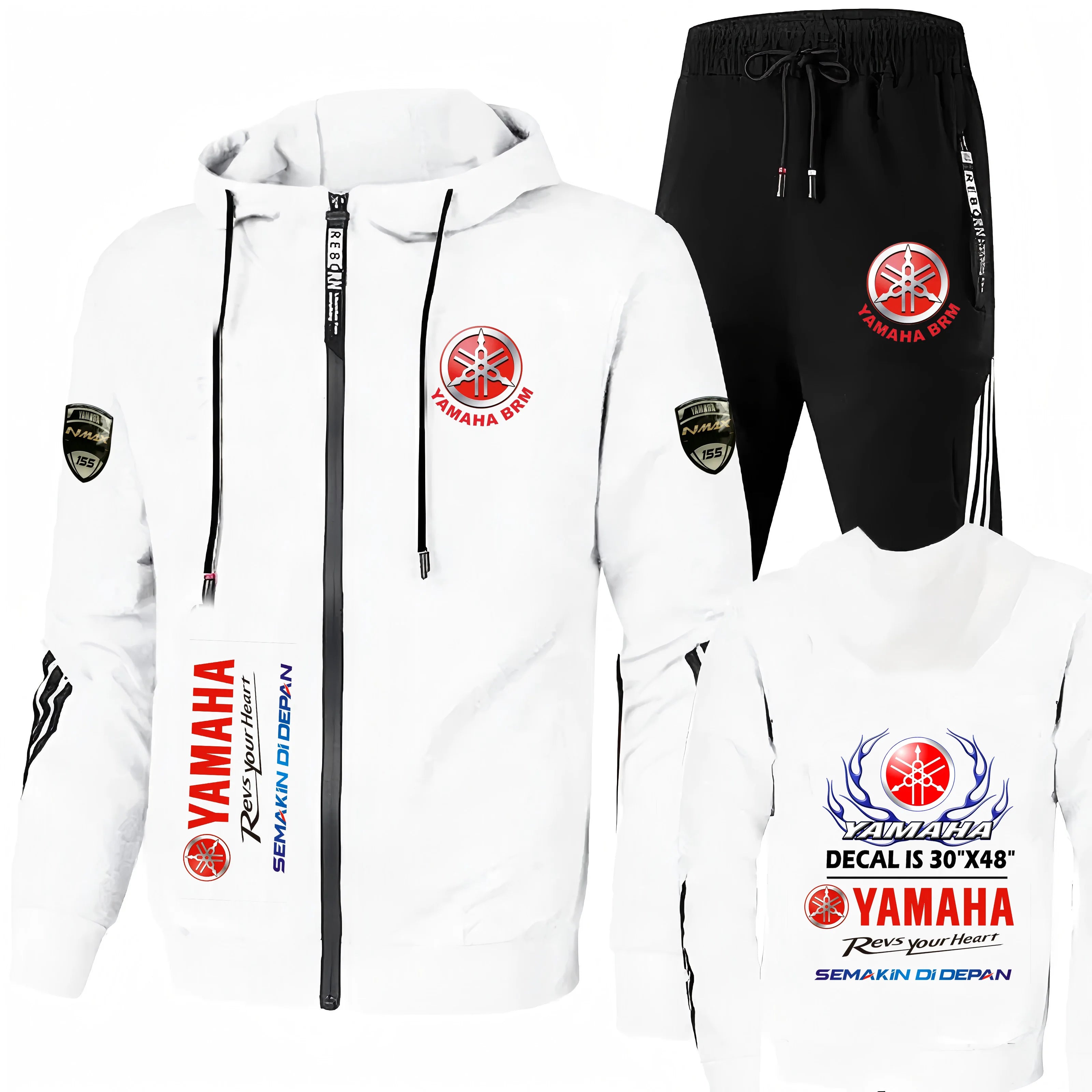 Men’s Yamaha Racing Hoodie – Autumn Motorcycle Casual Pullover
