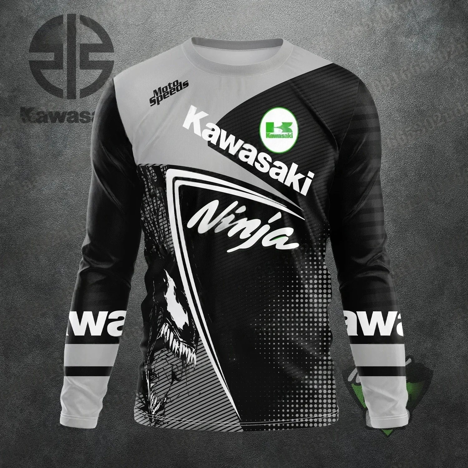 Kawasaki Off-Road Quick-Dry Jersey – Breathable Racing Top for Motocross and Mountain Bike