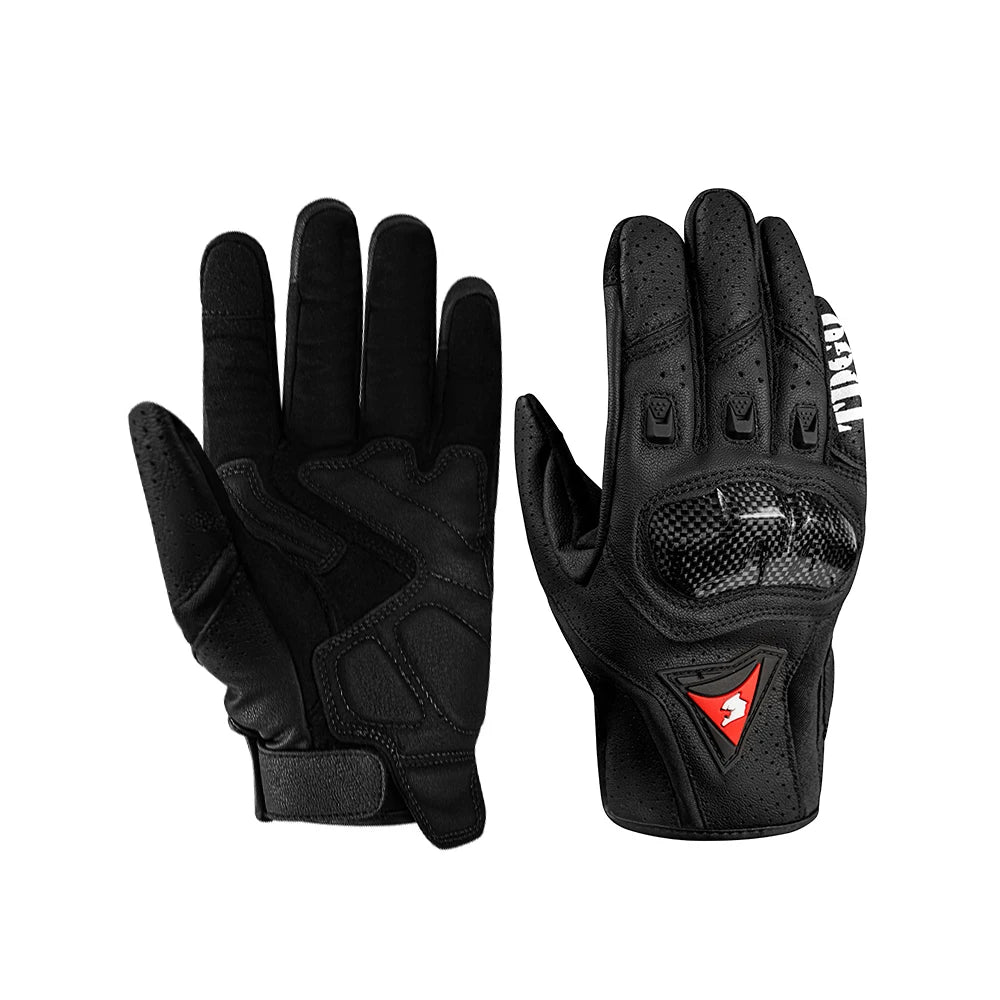 Summer Motorcycle Gloves with Carbon Protection – Breathable, Anti-Slip & All-Season Ready