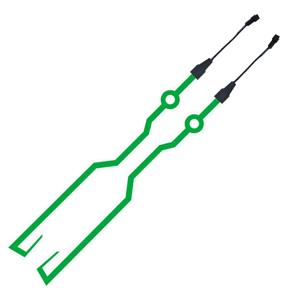 2pcs LED Helmet Strip Neon Light DIY Adhesive for Night Riding