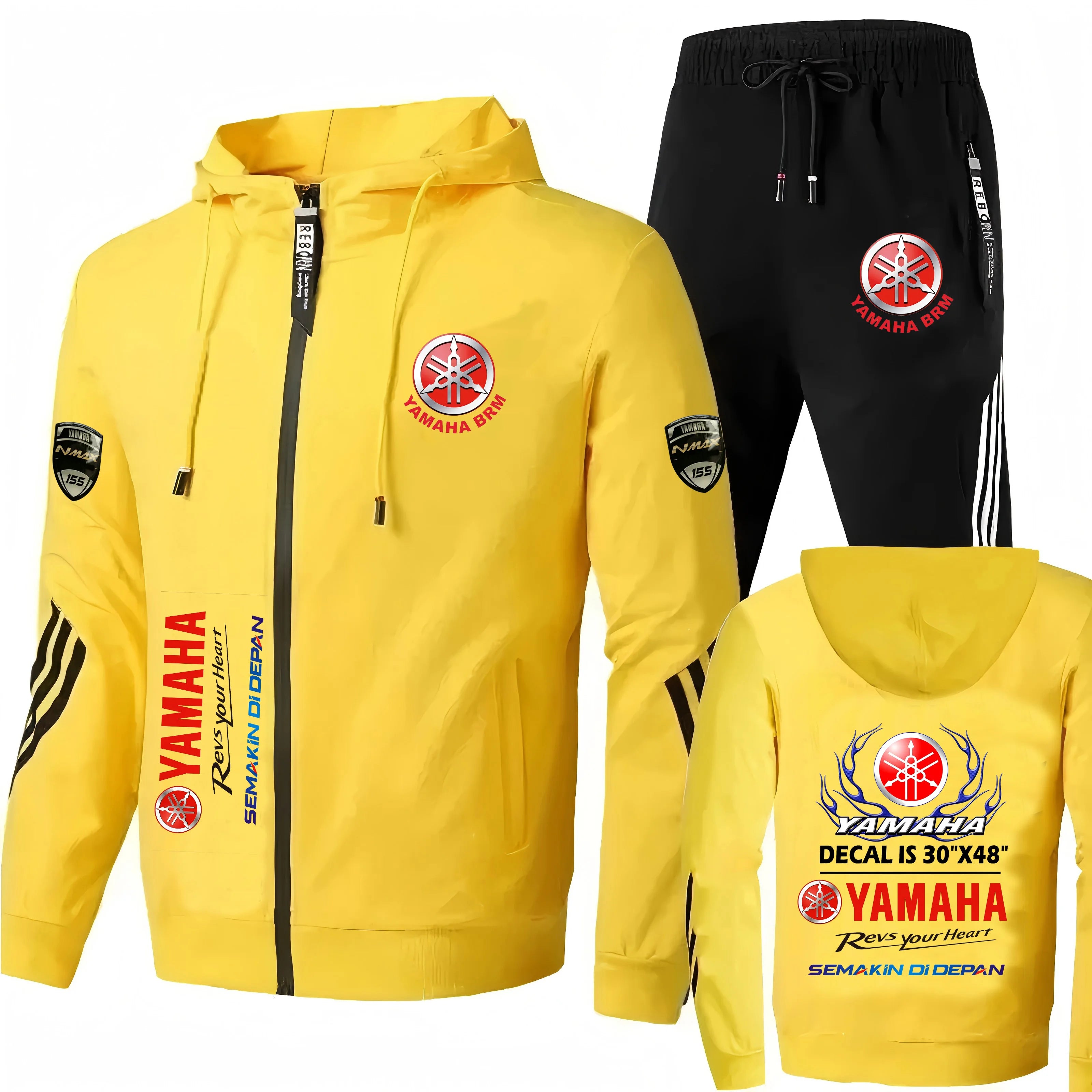 Men’s Yamaha Racing Hoodie – Autumn Motorcycle Casual Pullover