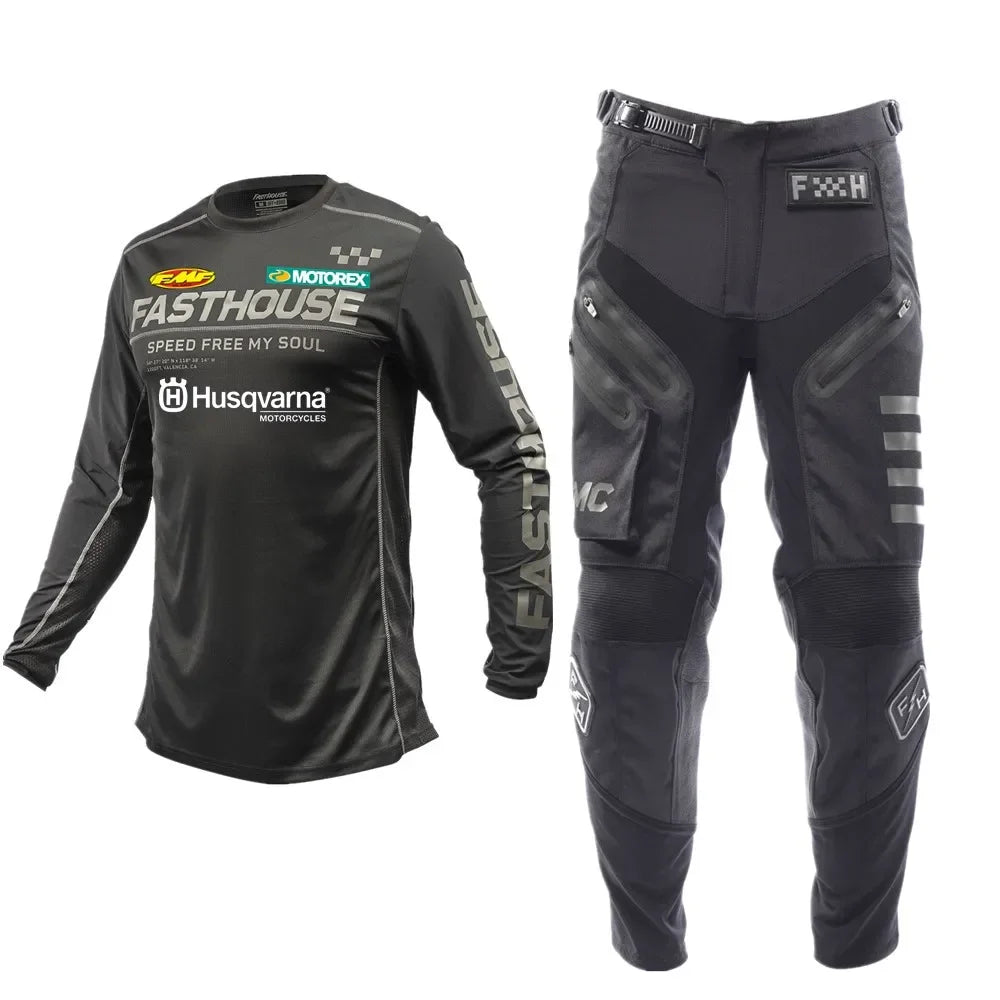 Husqvarna Off-Road Jersey – MX Top with Pocket for Motocross and Enduro