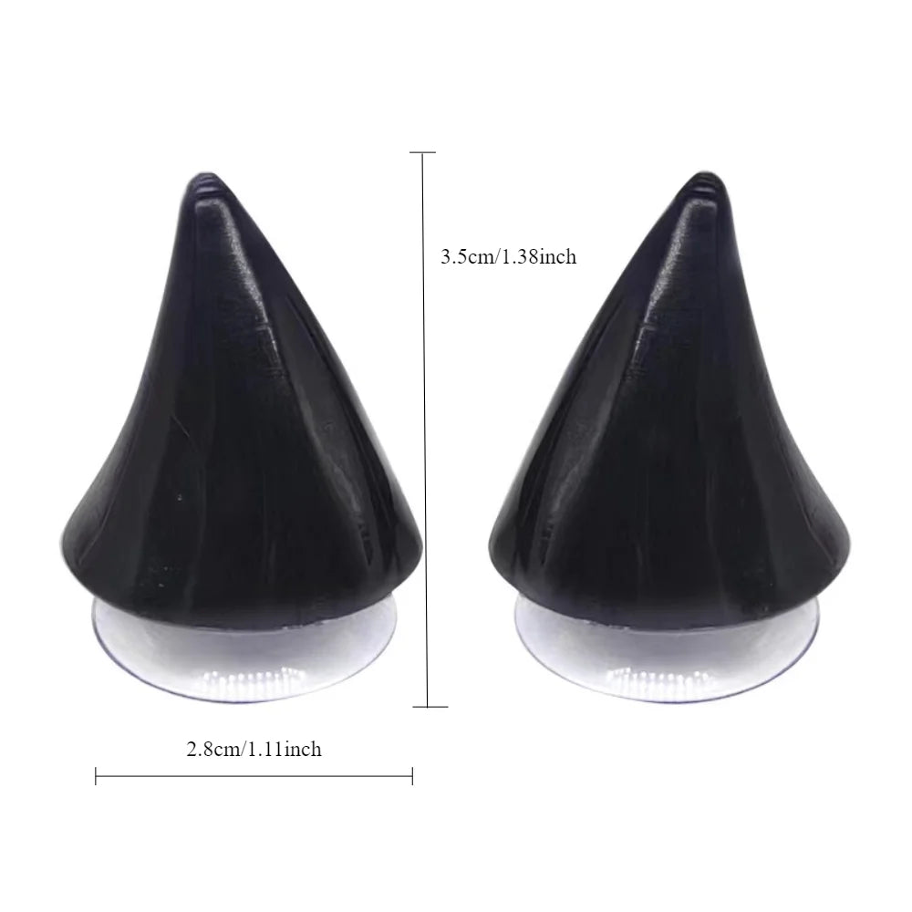 Tranças para capacete com ventosas e laços para motociclistas.