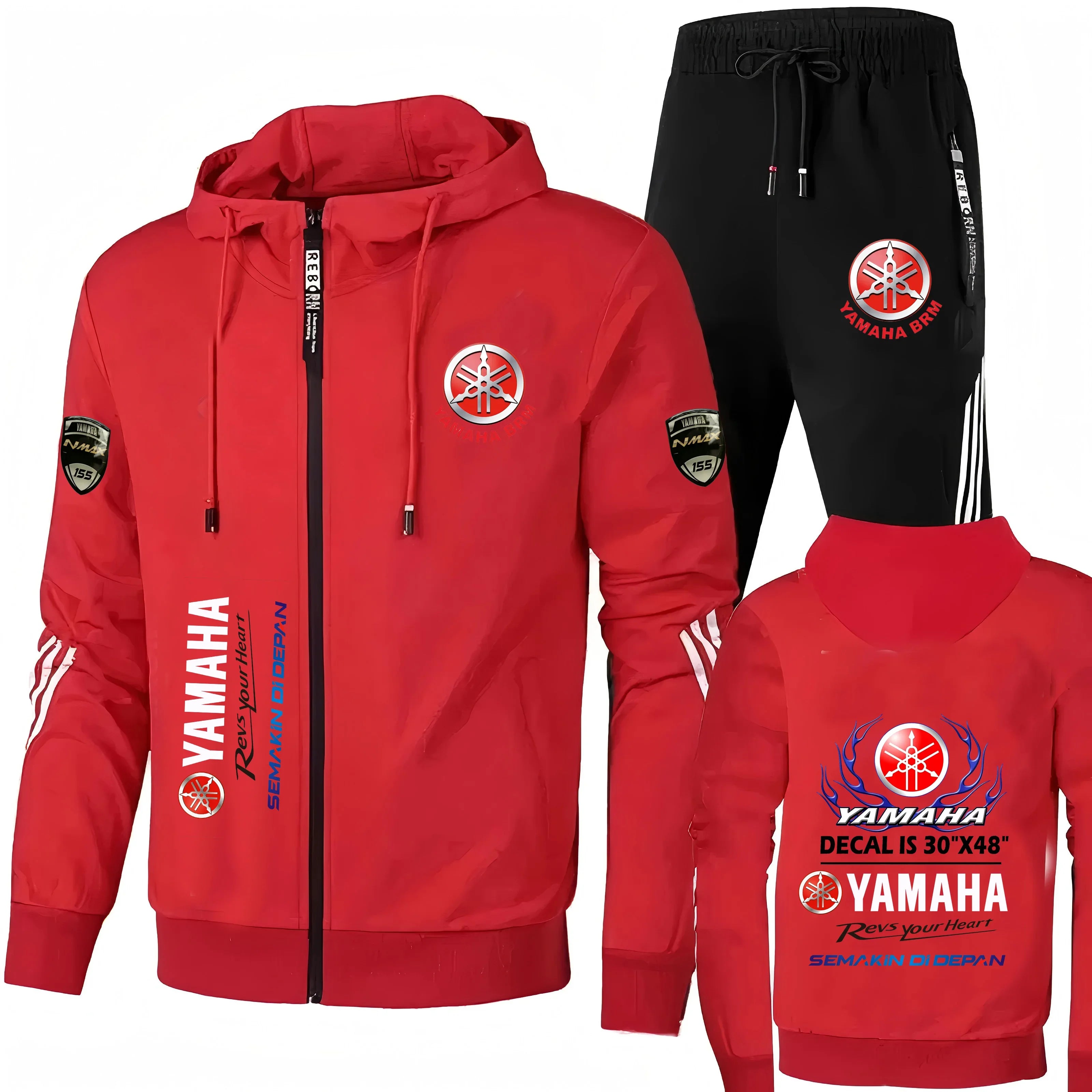 Men’s Yamaha Racing Hoodie – Autumn Motorcycle Casual Pullover