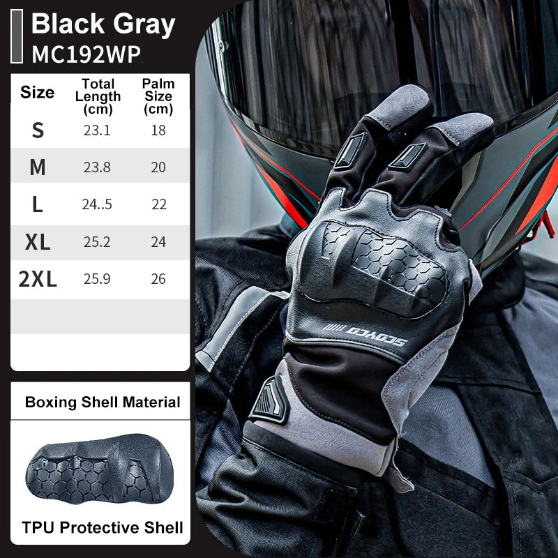 SCOYCO Winter Motorcycle Gloves – Waterproof, Touch Screen & Reinforced Protection (Men’s & Women’s Sizes)