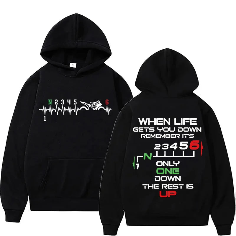 Biker 1N23456 Hoodie – Motorcycle Lifestyle Sweatshirt for True Riders