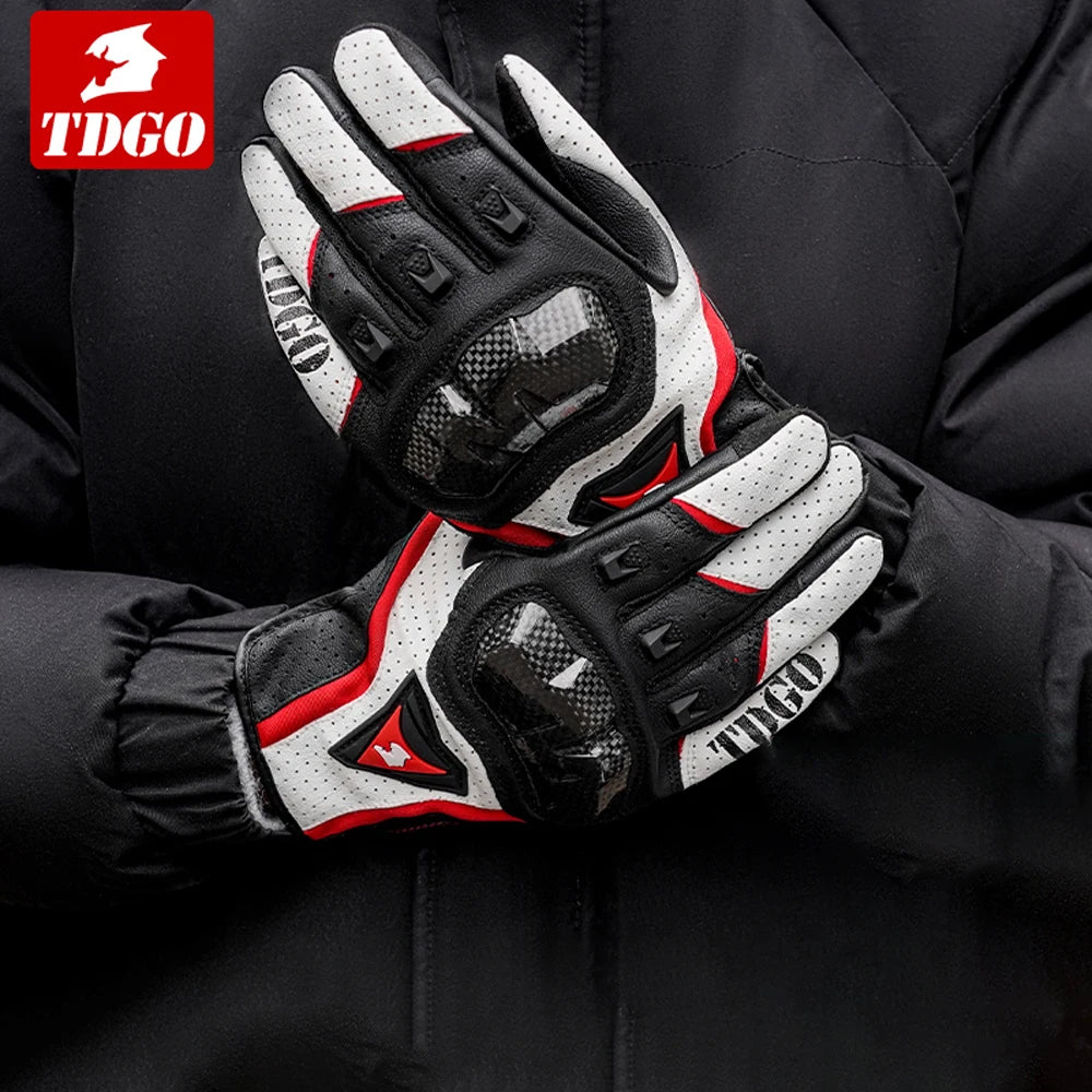 Summer Motorcycle Gloves with Carbon Protection – Breathable, Anti-Slip & All-Season Ready