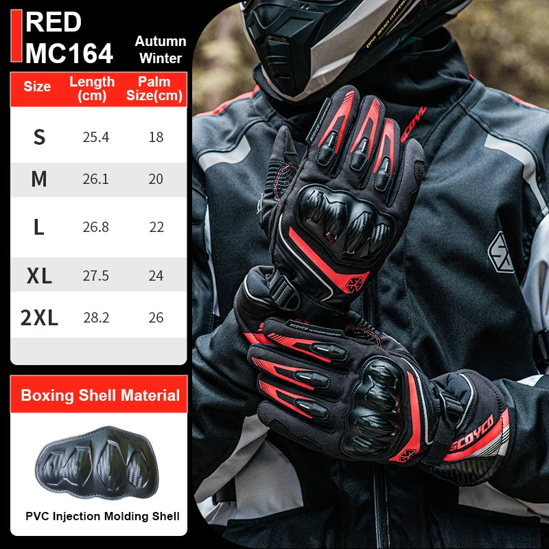 SCOYCO Winter Motorcycle Gloves – Waterproof, Touch Screen & Reinforced Protection (Men’s & Women’s Sizes)