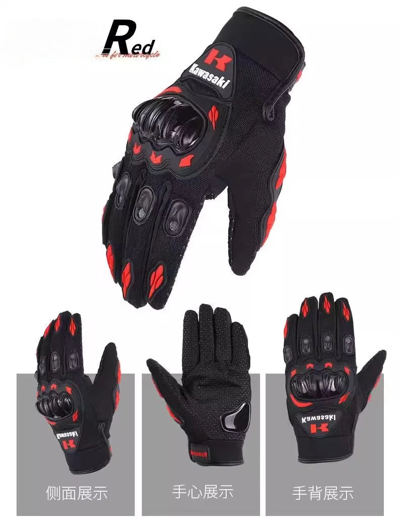 Kawasaki 4 Season Motorcycle Gloves – Comfort, Protection and Grip All Year Long