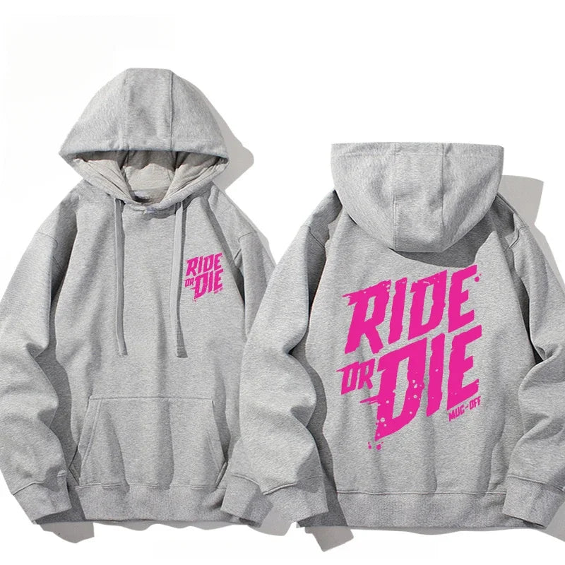 Unisex Muc-Off Ride or Die Sweatshirt – Cotton Motorcycle Hoodie