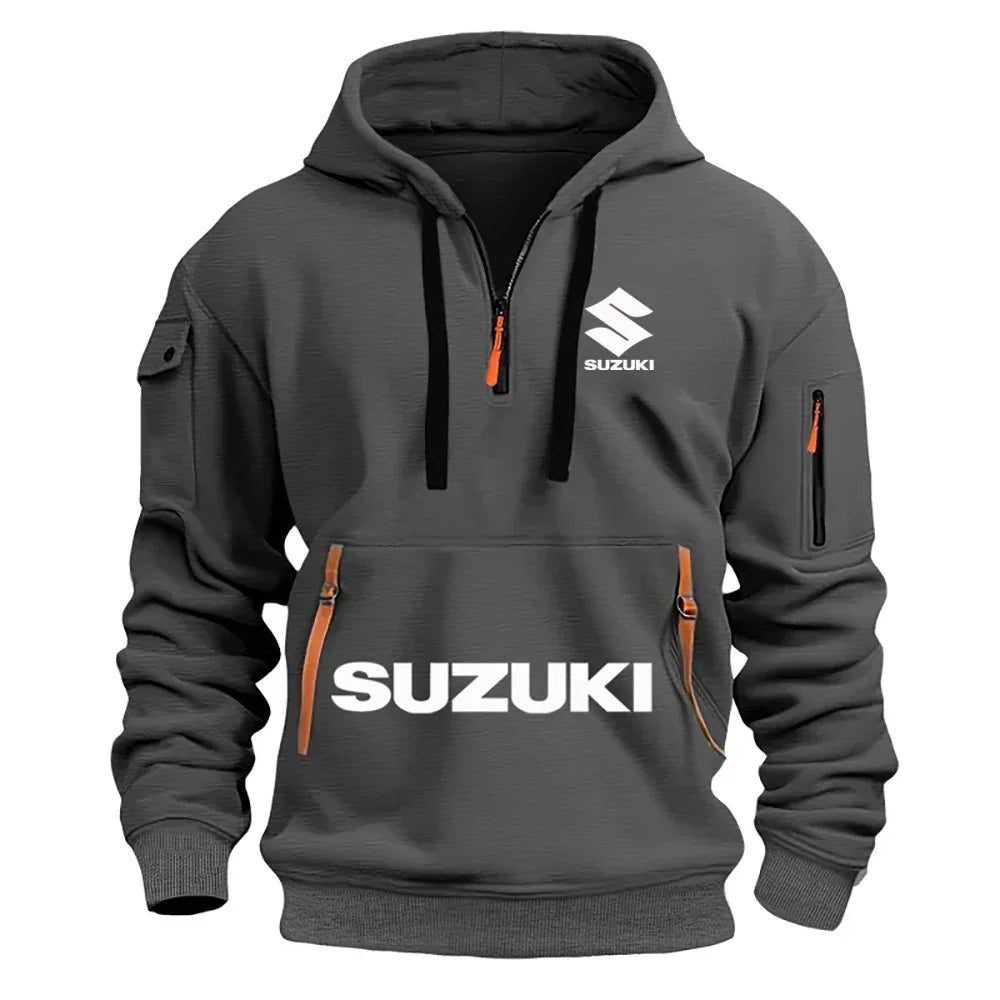 Suzuki Men’s Hoodie – Casual Autumn & Winter Motorcycle Sweatshirt